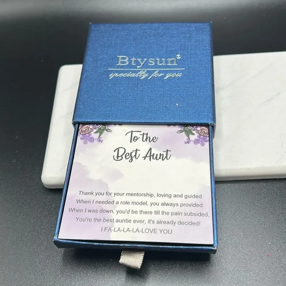 To the Best Aunt Silver tone Cuff Bracelet. New in Box!